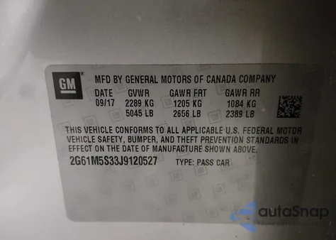 2018 Cadillac Xts Luxury z USA, uszkodzony, nr VIN 2G61M5S33J9120527